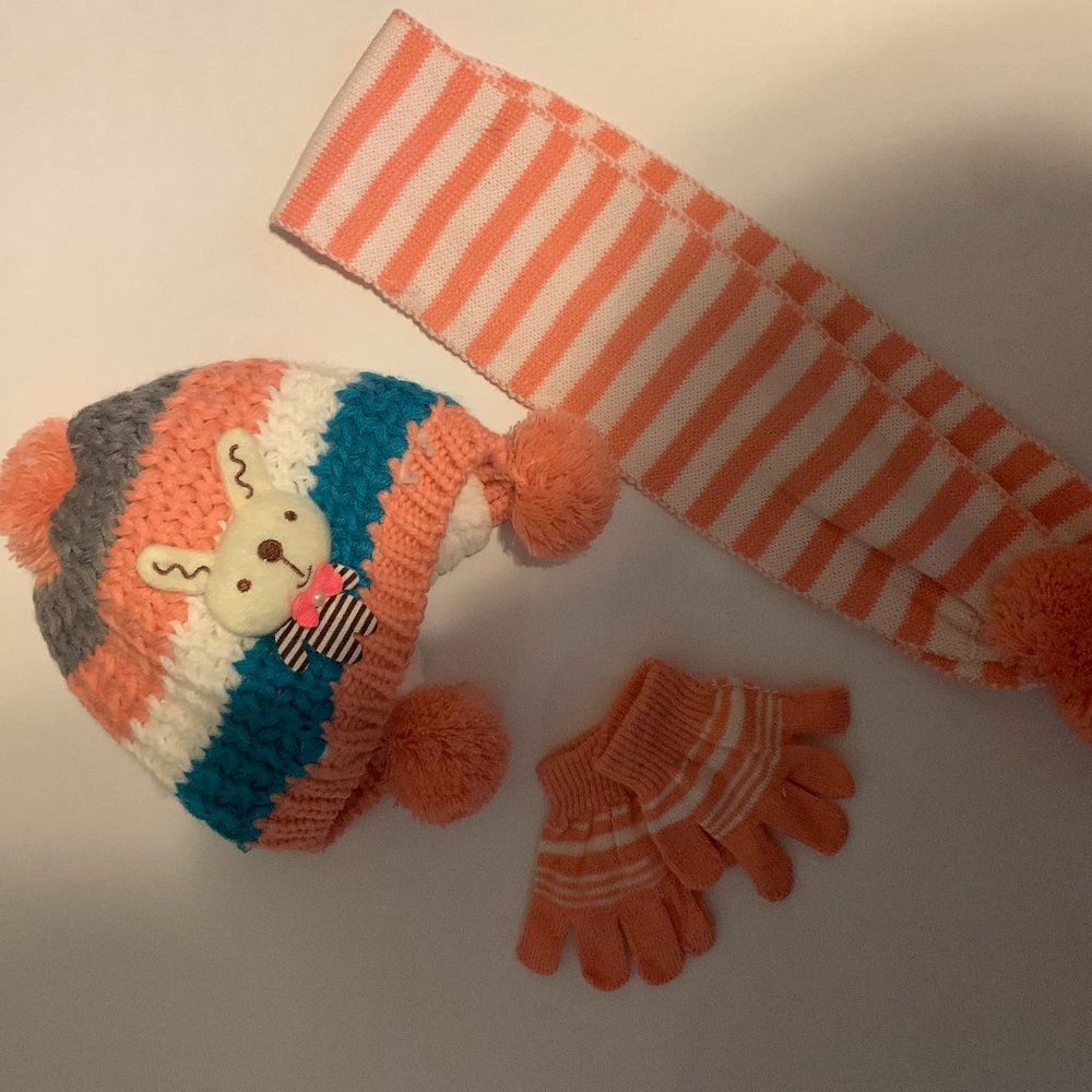 Hat, Scarf, glove set